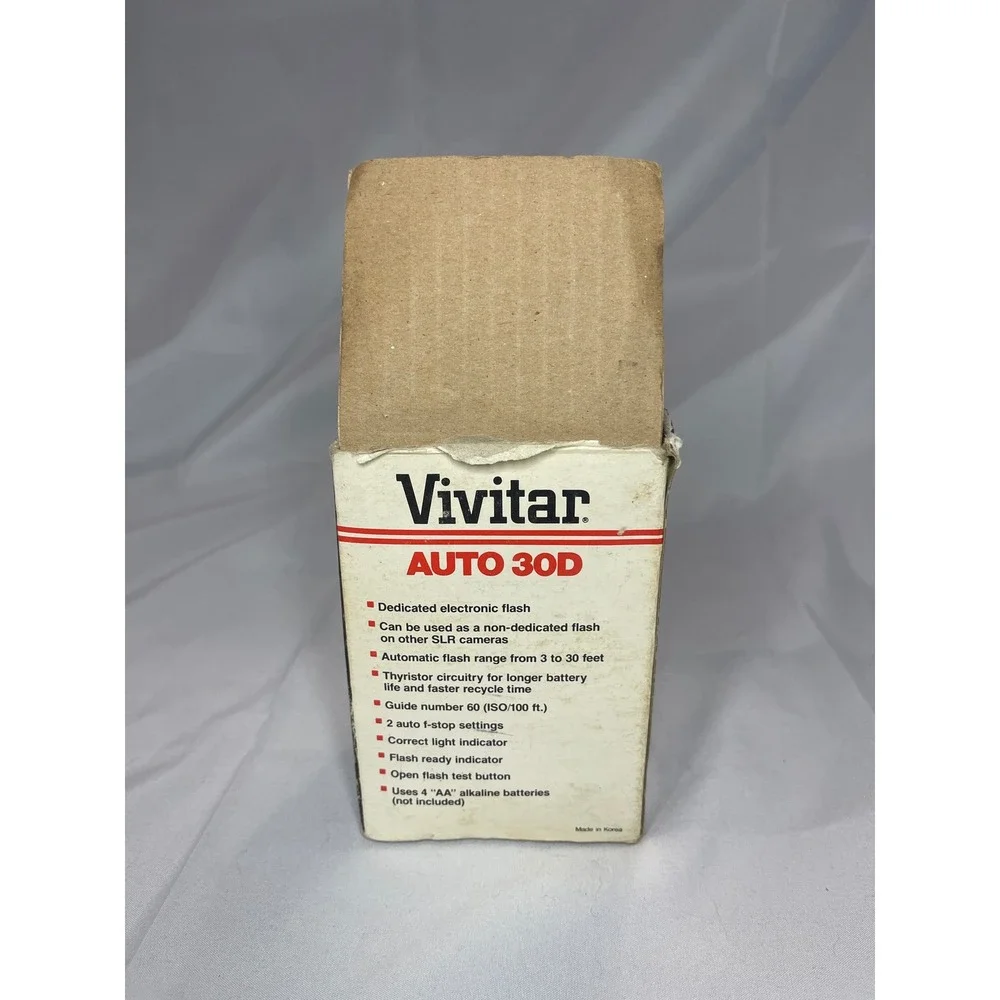 Vivitar Auto 30D Dedicated Electronic Flash Vintage SLR Accessory UNTESTED